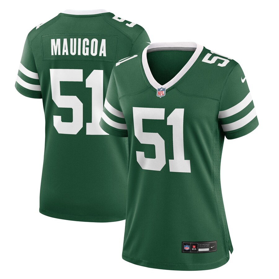 Women's New York Jets Francisco Mauigoa Nike Legacy Green Team Game Jersey
