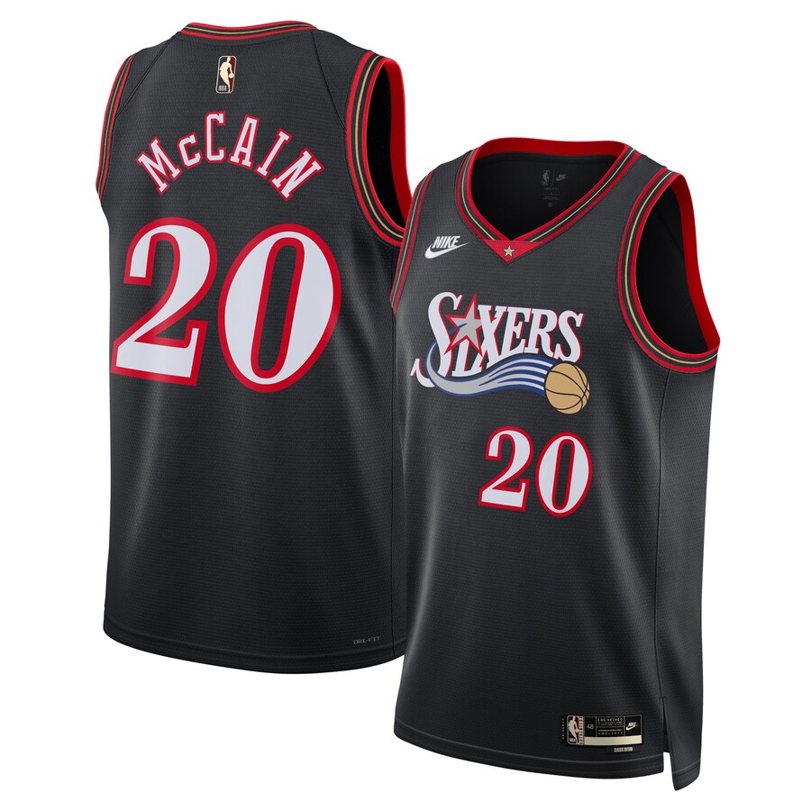 Unisex Philadelphia 76ers Jared McCain Nike Black Swingman Jersey - Classic Edition
