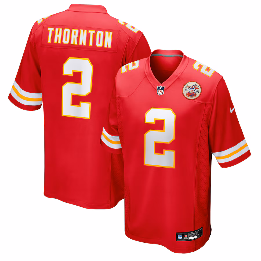 Men's Kansas City Chiefs Tyquan Thornton Nike Red Team Game Jersey