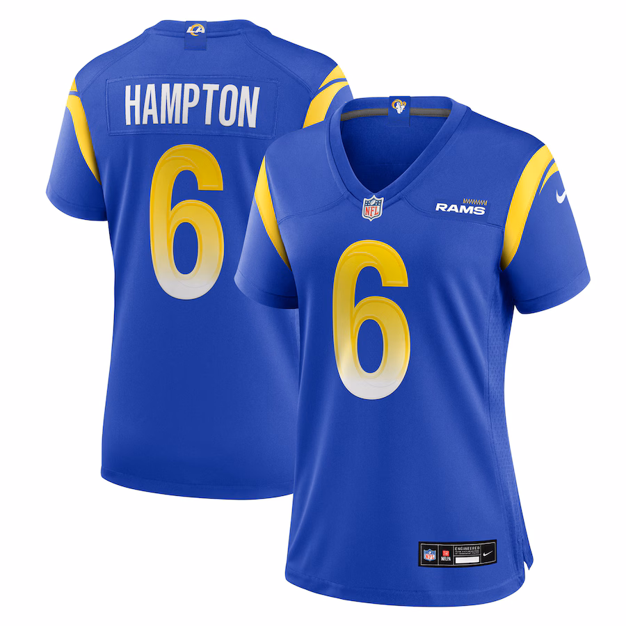 Women's Los Angeles Rams Nick Hampton Nike Royal Team Game Jersey