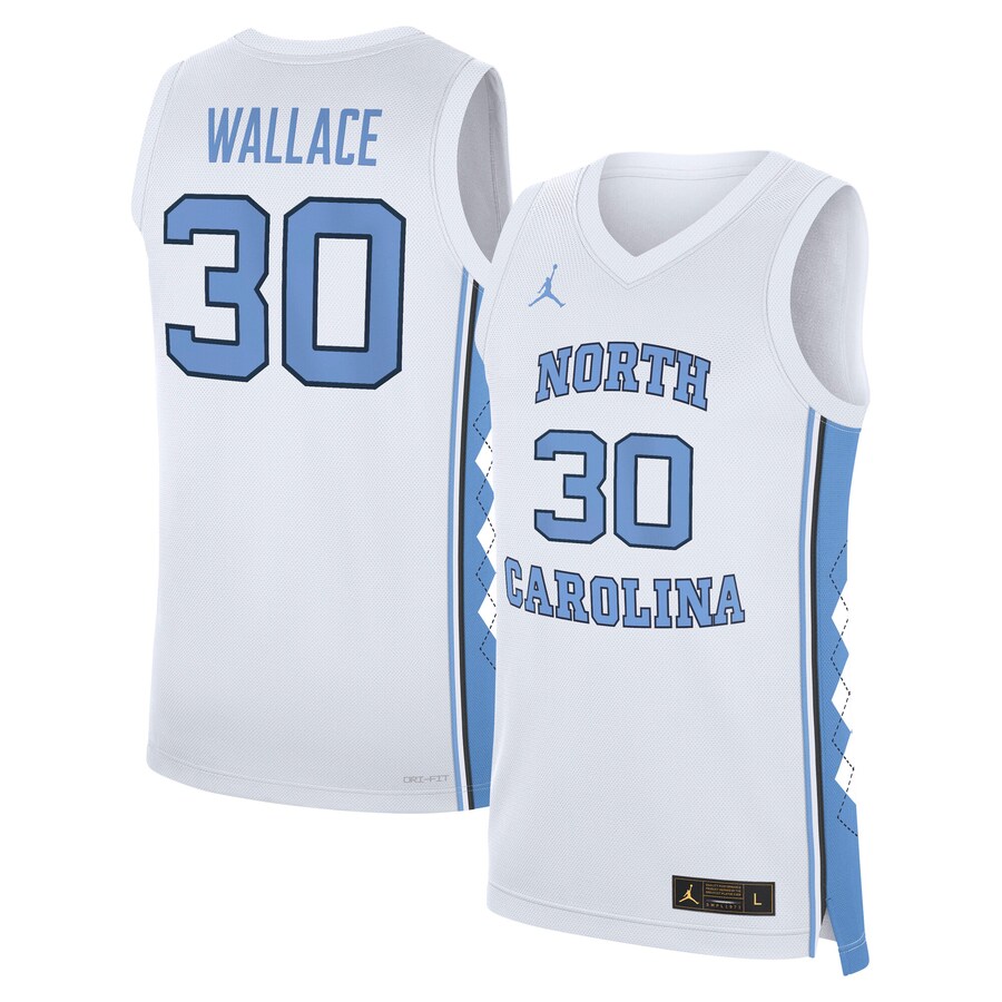 Men's Jordan Brand Rasheed Wallace White North Carolina Tar Heels Replica Basketball Jersey