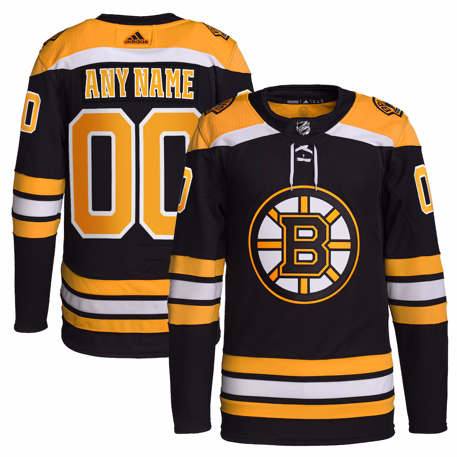 Men's Boston Bruins adidas Black Home Primegreen Authentic Custom Jersey
