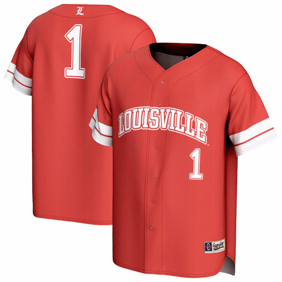 Youth GameDay Greats #1 Red Louisville Cardinals Lightweight Collegiate Baseball Fashion Jersey
