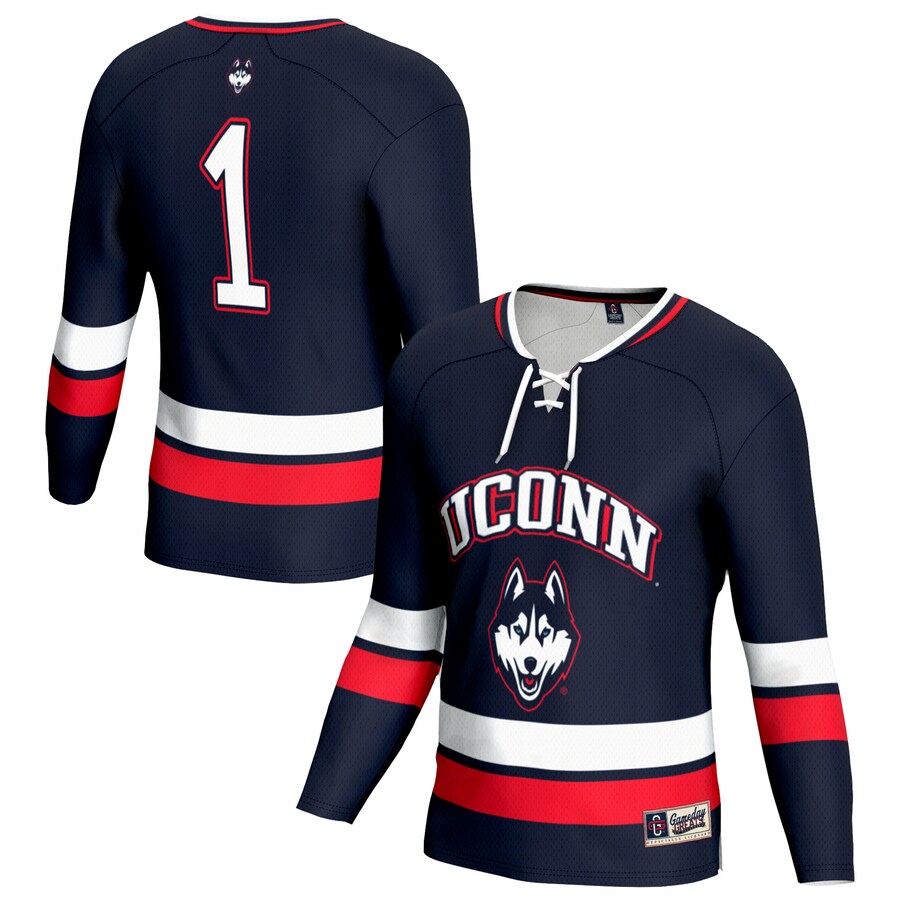 Unisex GameDay Greats  Navy UConn Huskies Lightweight Women's Hockey Team Fashion Jersey