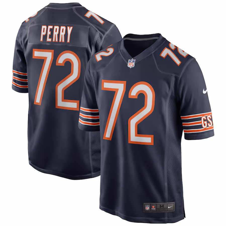 Men's Chicago Bears William Perry Nike Navy Game Retired Player Jersey