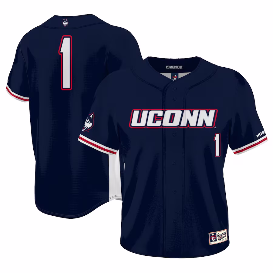 #1 UConn Huskies GameDay Greats Youth Lightweight Baseball Jersey - Navy