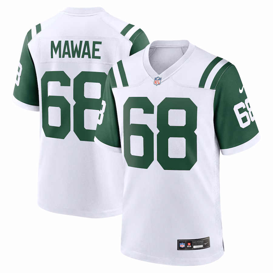 Men's New York Jets Kevin Mawae Nike White Classic Alternate Retired Player Game Jersey