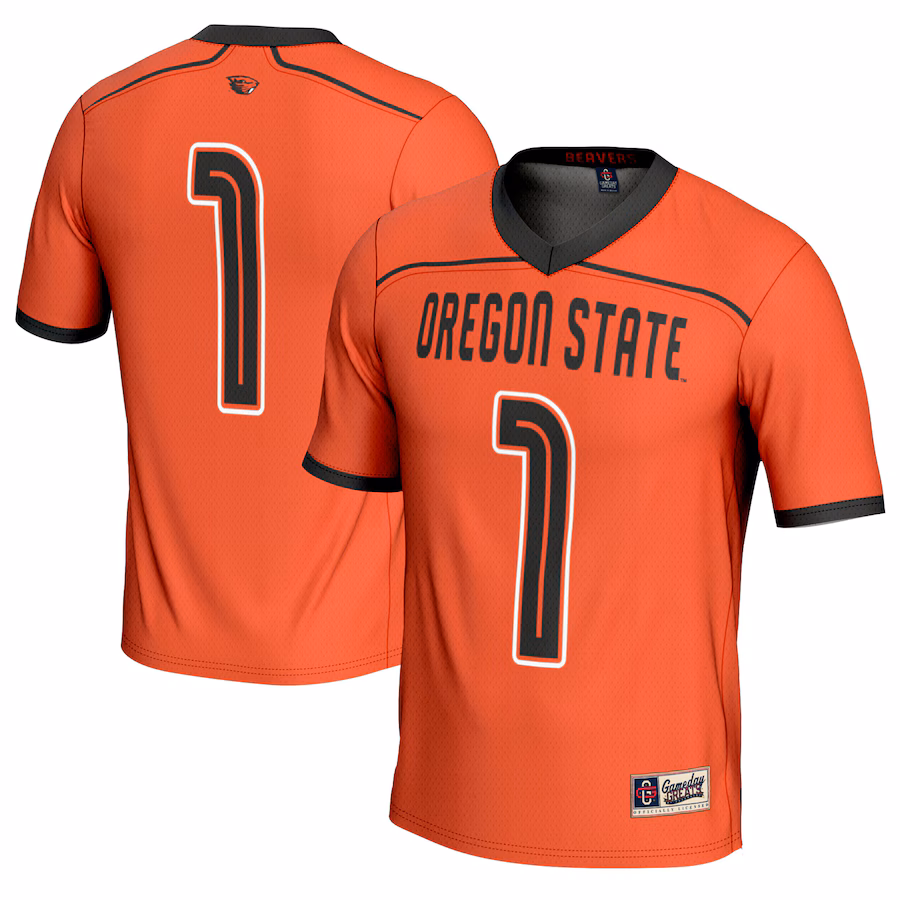 #1 Oregon State Beavers GameDay Greats Unisex Men's Lacrosse Fashion Jersey - Orange