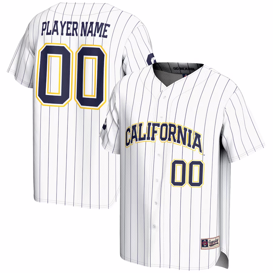 Cal Bears GameDay Greats NIL Pick-A-Player Lightweight Baseball Jersey - White