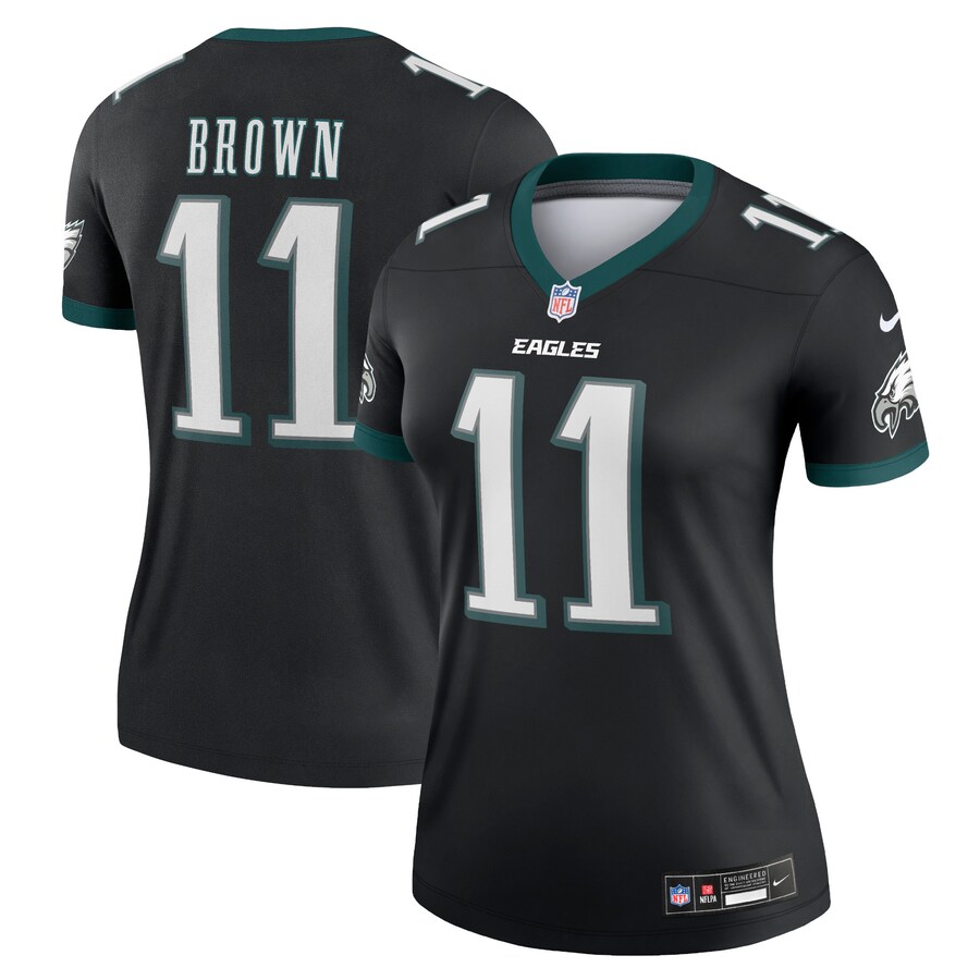Women's Philadelphia Eagles A.J. Brown Nike Black Alternate Legend Player Performance Top