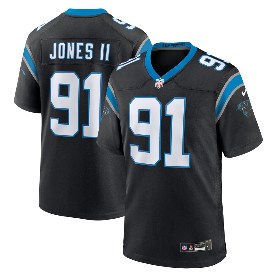 Men's Carolina Panthers Patrick Jones II Nike Black Team Game Jersey