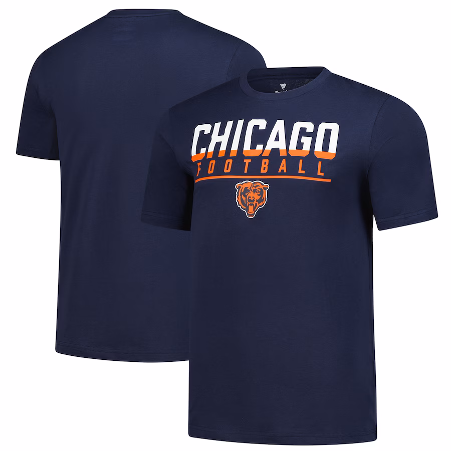 Men's Chicago Bears Nike Heather Orange Rewind Playback Helmet Long Sleeve T-Shirt