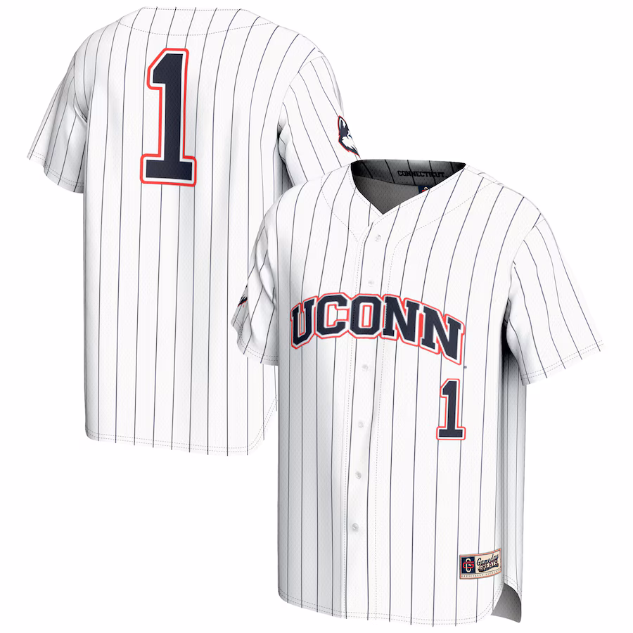 Youth GameDay Greats #1 White UConn Huskies Lightweight Baseball Jersey