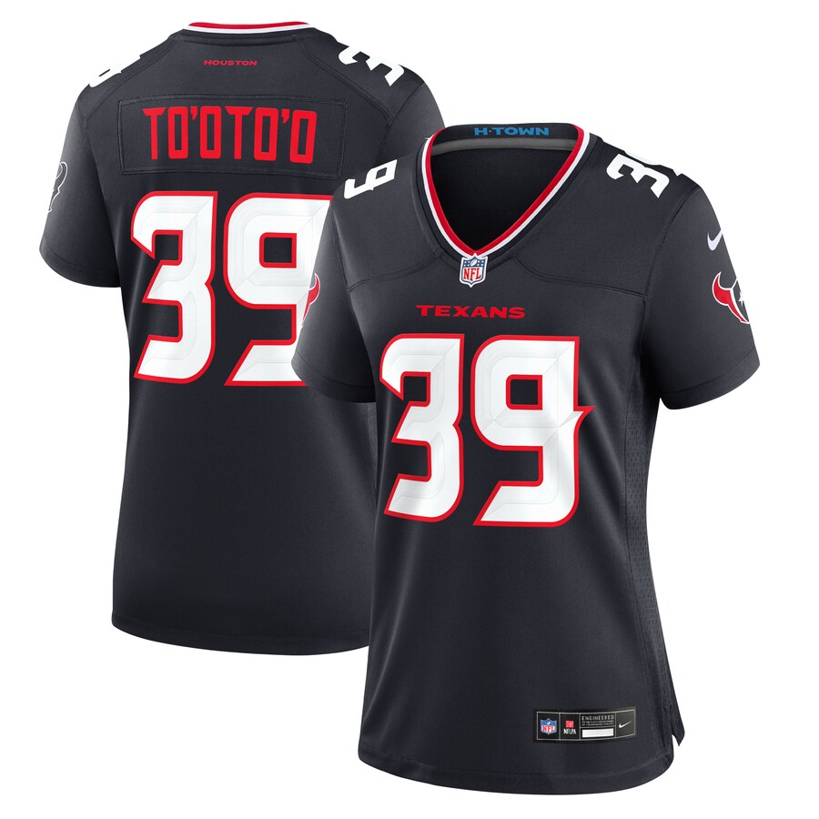 Women's Houston Texans Henry To'oto'o Nike Navy Team Game Jersey