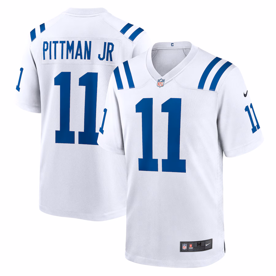 Men's Indianapolis Colts Michael Pittman Jr. Nike White Game Jersey