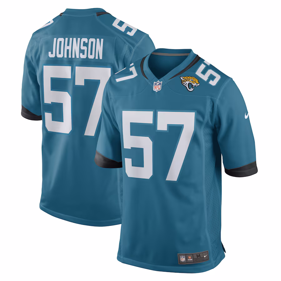 Men's Jacksonville Jaguars Caleb Johnson Nike Teal Game Player Jersey