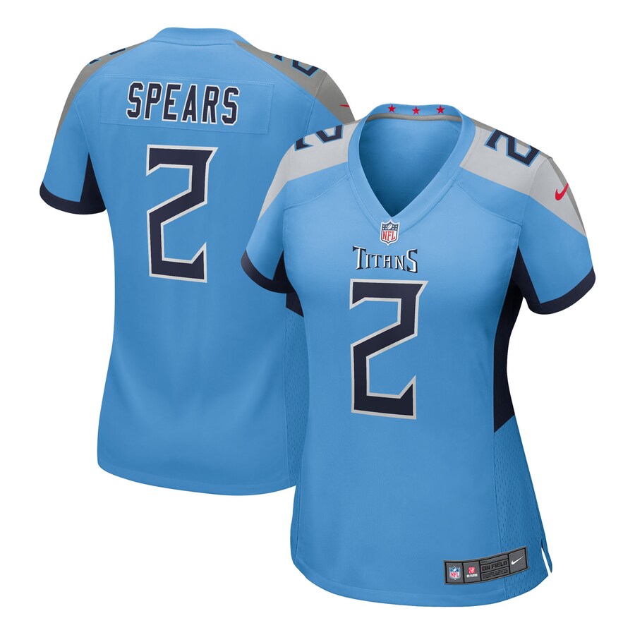 Women's Tennessee Titans Tyjae Spears Nike Light Blue Team Game Jersey