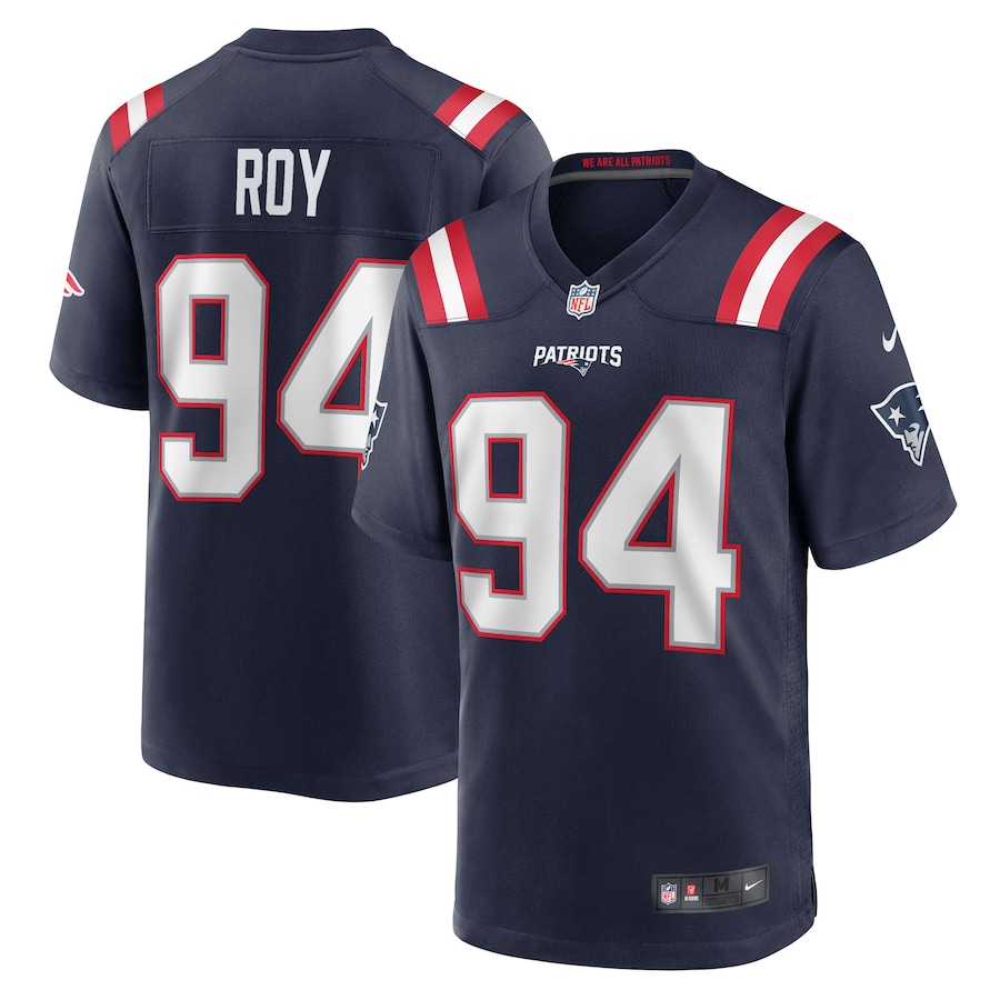 Men's New England Patriots Jaquelin Roy Nike Navy Team Game Jersey