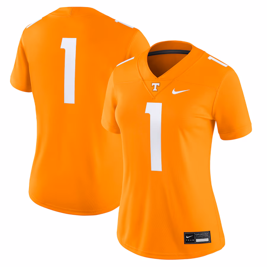 Women's Nike #1 Tennessee Orange Tennessee Volunteers Game Jersey