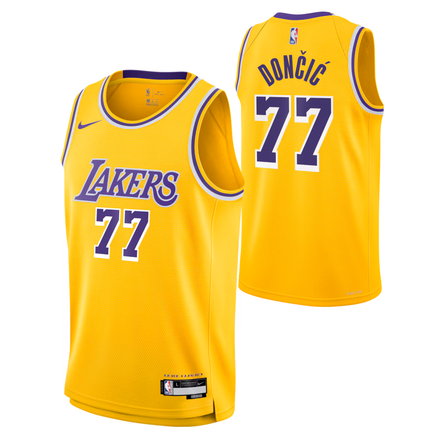 Youth Los Angeles Lakers Luka Dončić Nike Gold Swingman Jersey - Icon Edition