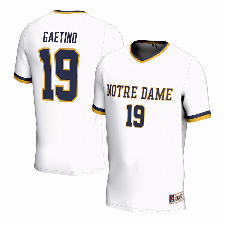 Unisex GameDay Greats Eva Gaetino White Notre Dame Fighting Irish Women's Soccer Fashion Jersey