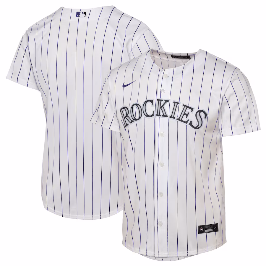 Youth Colorado Rockies Nike White Home Replica Jersey