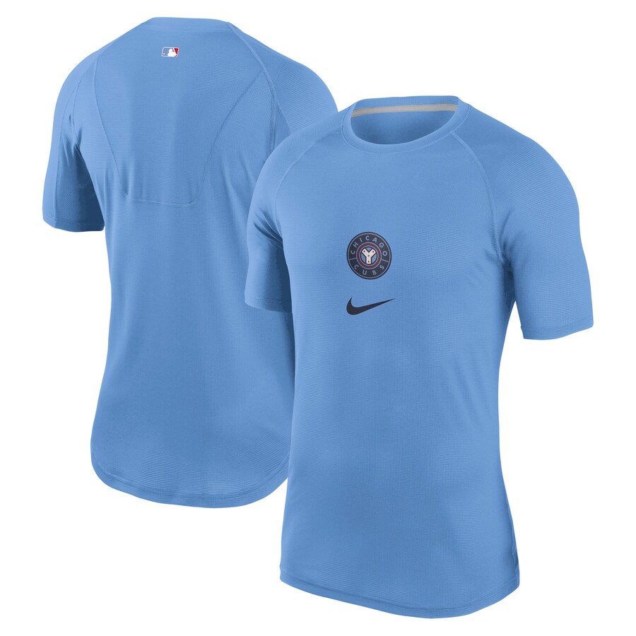 Men's Chicago Cubs Nike Royal City Connect Performance Raglan Base Layer Top