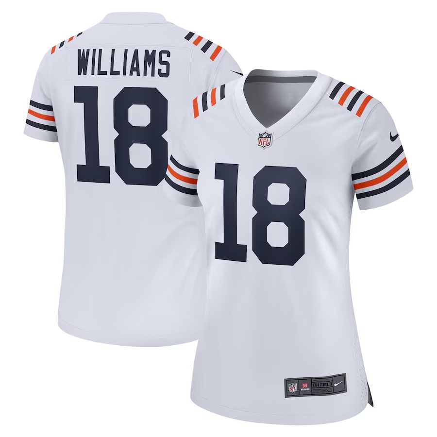 Women's Chicago Bears Caleb Williams Nike White  2nd Alternate Game Player Jersey
