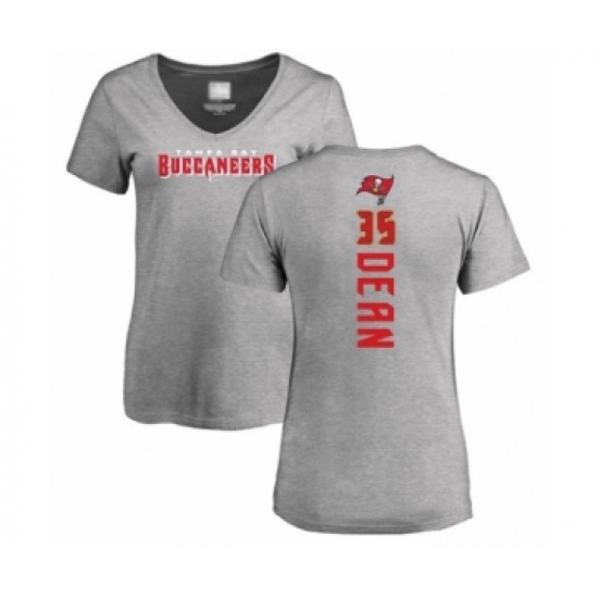 Football Women's Tampa Bay Buccaneers #35 Jamel Dean Ash Backer T-Shirt