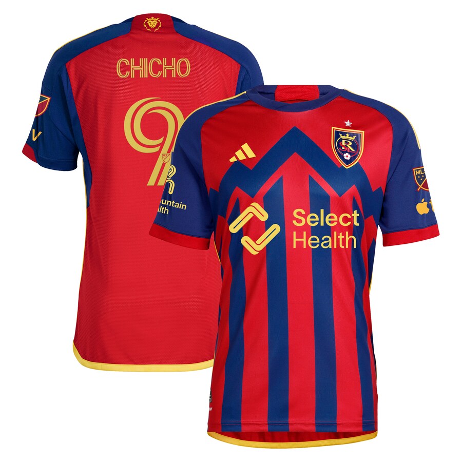 Men's Real Salt Lake Cristian Arango adidas Red 2024 Peak Utah Authentic Player Jersey