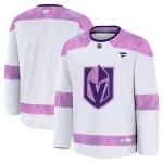 Men's Vegas Golden Knights Fanatics White 2024 Hockey Fights Cancer Practice Jersey