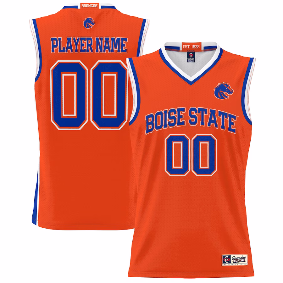 Boise State Broncos GameDay Greats Unisex NIL Pick-A-Player Lightweight Women's Basketball Jersey - Orange