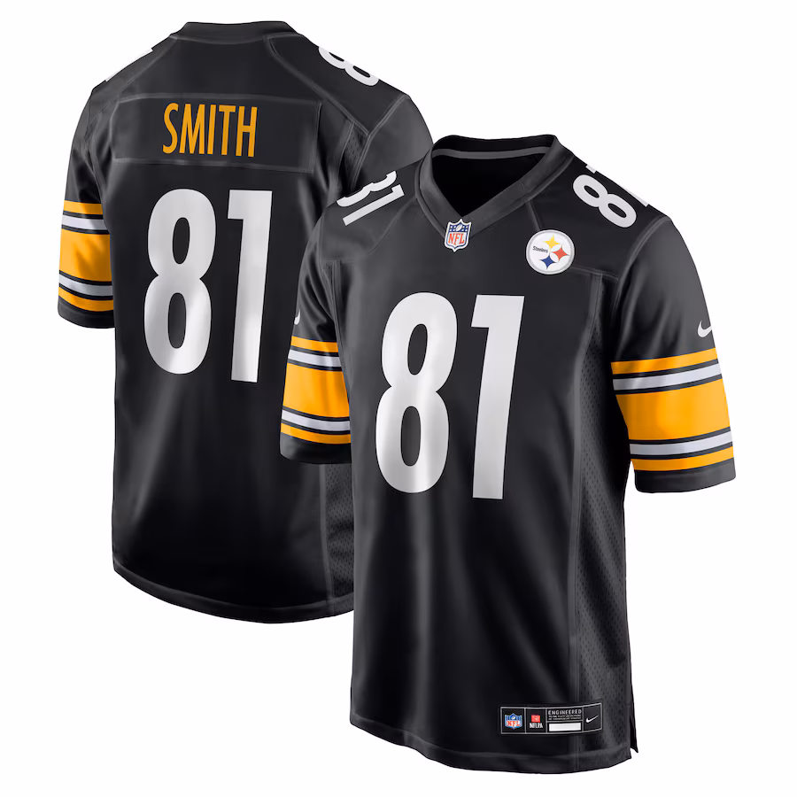 Men's Pittsburgh Steelers Jonnu Smith Nike Black Team Game Jersey