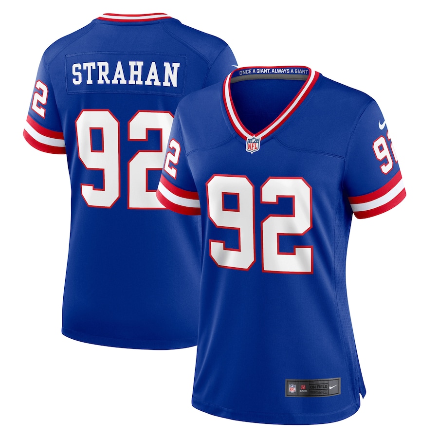 Women's New York Giants Michael Strahan Nike Royal Classic Retired Player Game Jersey