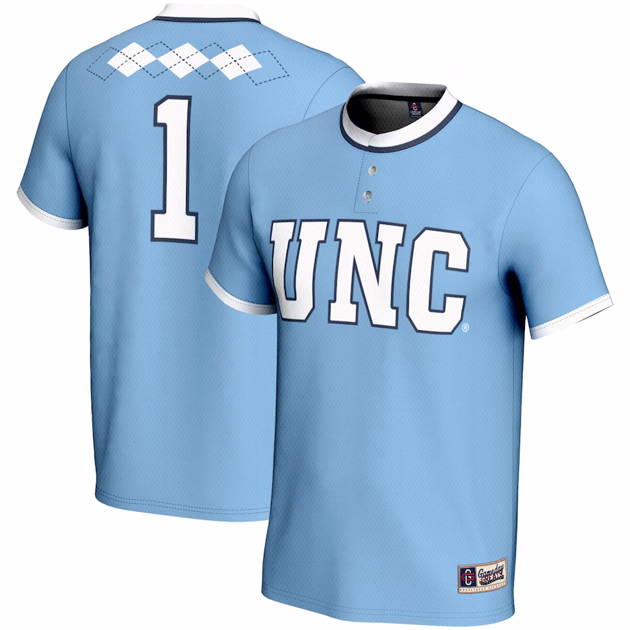 #1 North Carolina Tar Heels GameDay Greats Unisex Lightweight Softball Jersey - Carolina Blue