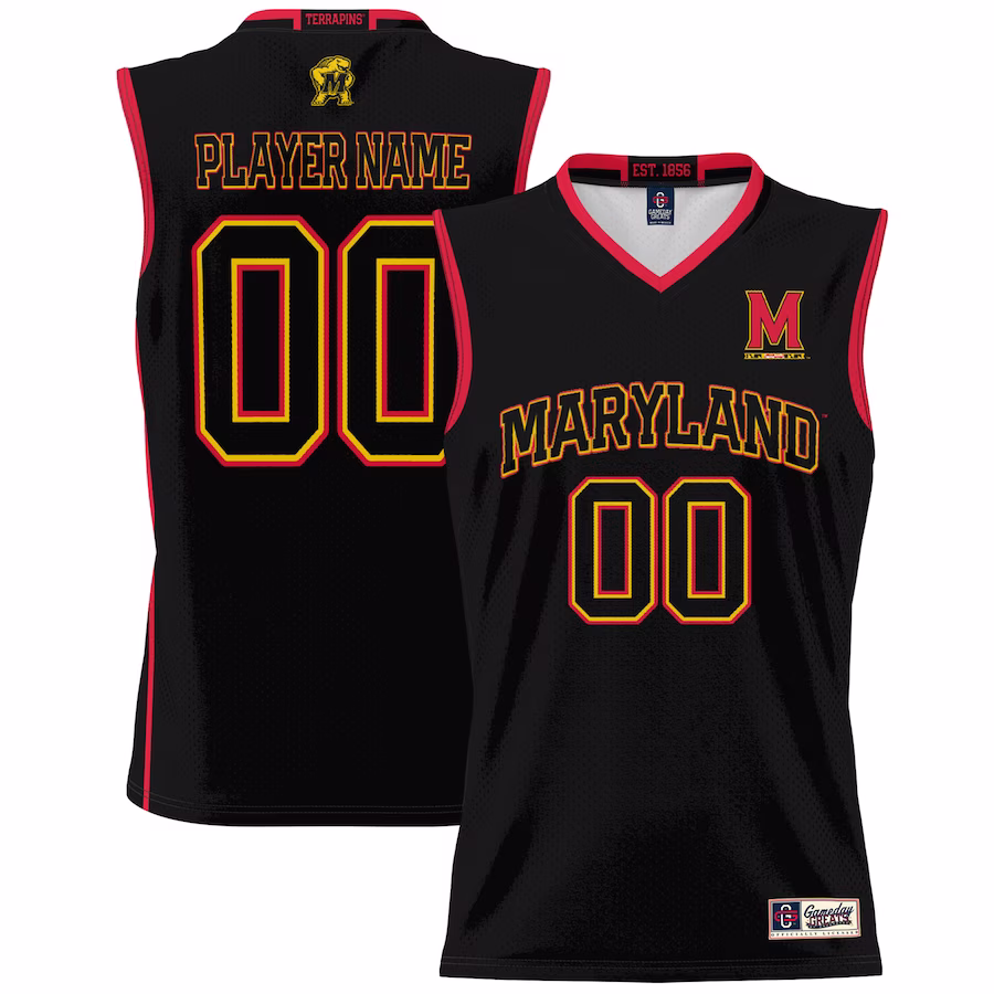 Maryland Terrapins GameDay Greats NIL Pick-A-Player Basketball Jersey - Black
