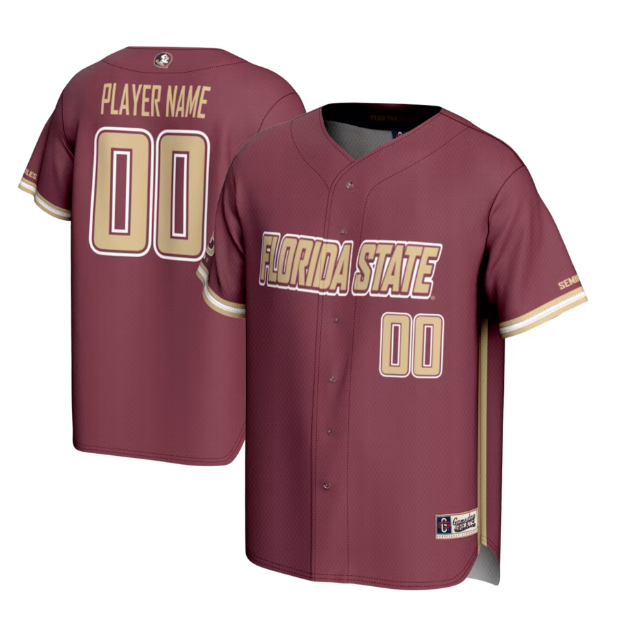 Florida State Seminoles GameDay Greats Youth NIL Pick-A-Player Lightweight Baseball Jersey - Garnet