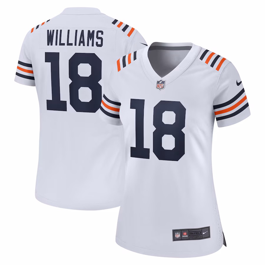 Women's Chicago Bears Caleb Williams Nike White 2024 NFL Draft 2nd Alternate Game Player Jersey