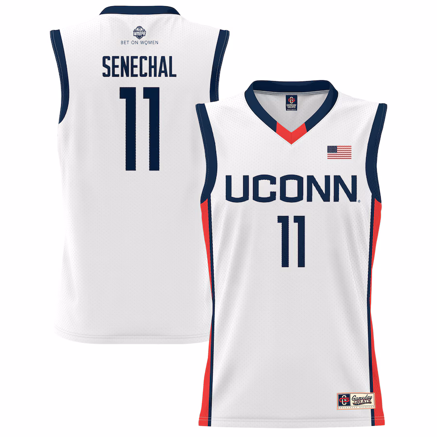 Unisex GameDay Greats Lou Lopez-Senechal White UConn Huskies Lightweight Basketball Alumni Jersey