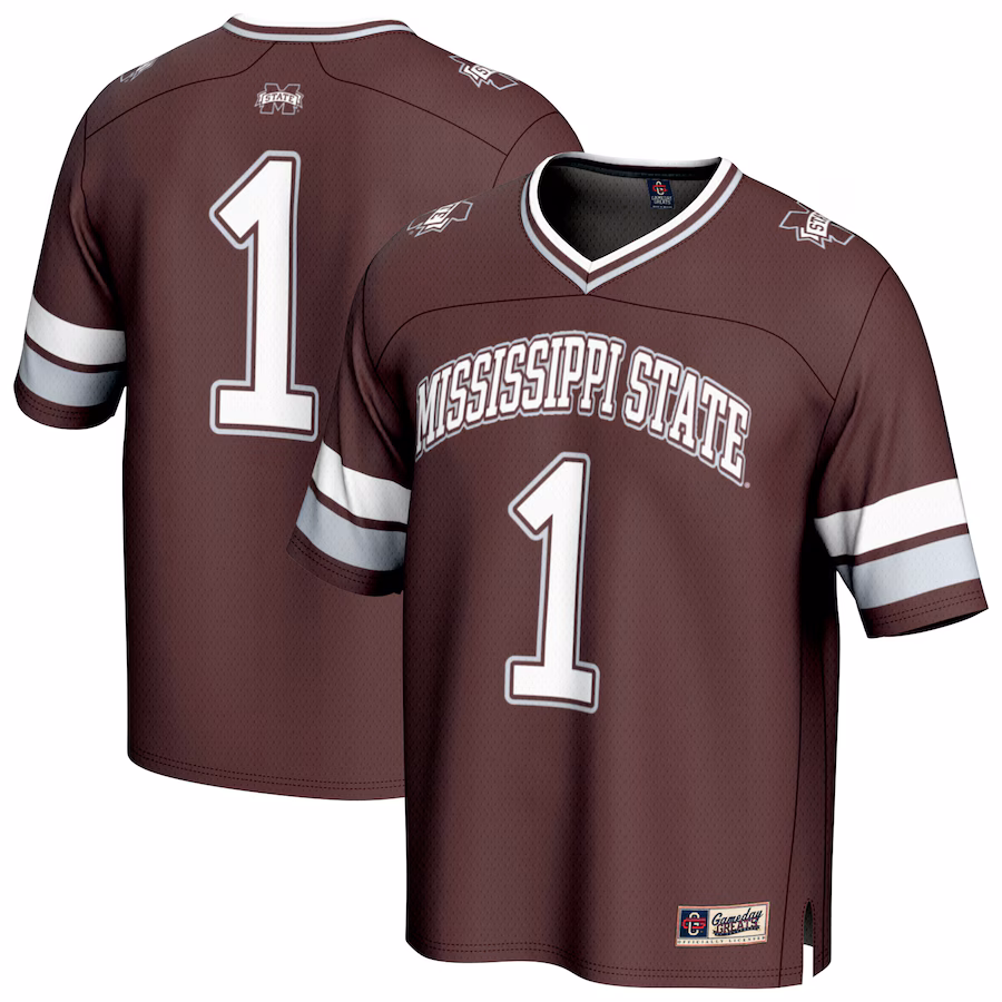 Youth GameDay Greats #1 Maroon Mississippi State Bulldogs Lightweight Collegiate Football Fashion Jersey