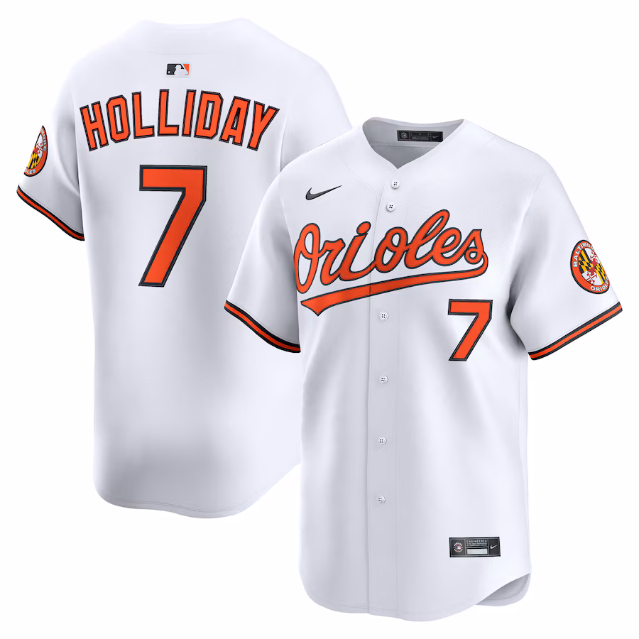 Men's Baltimore Orioles Jackson Holliday Nike White Home Limited Jersey