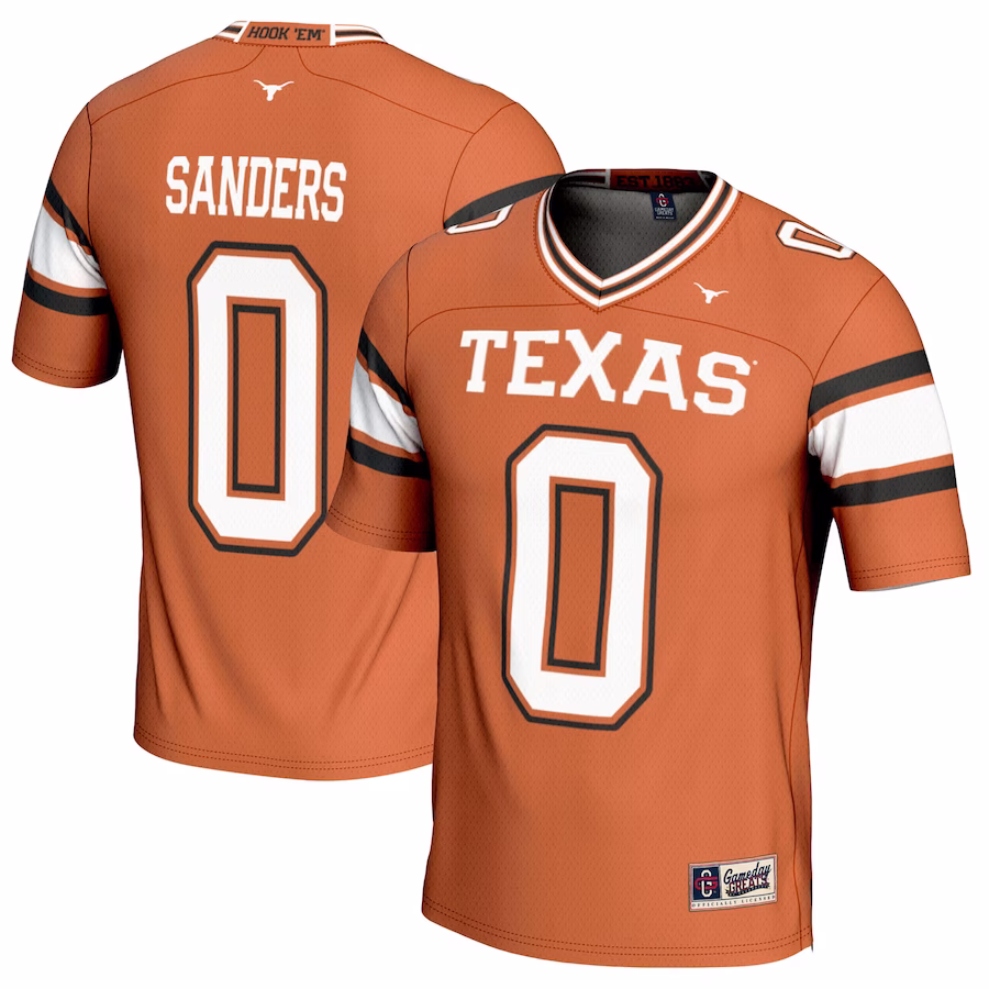 Ja'Tavion Sanders Texas Longhorns GameDay Greats Youth NIL Player Football Jersey - Texas Orange