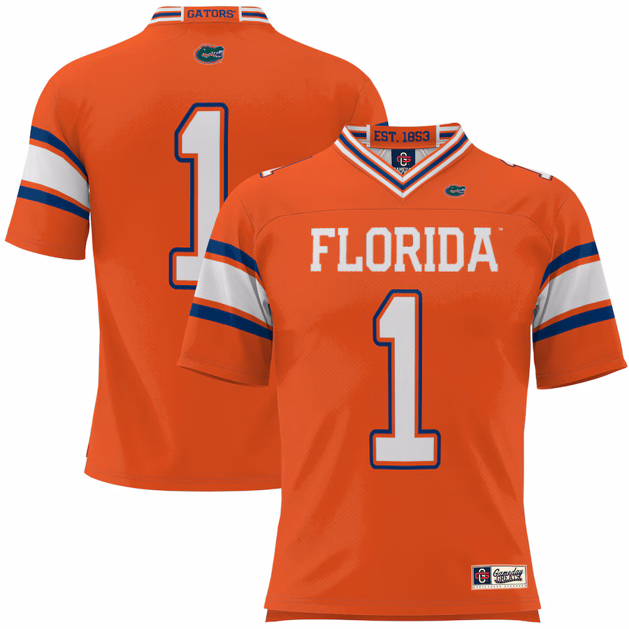 Men's GameDay Greats #1 Orange Florida Gators Football Jersey