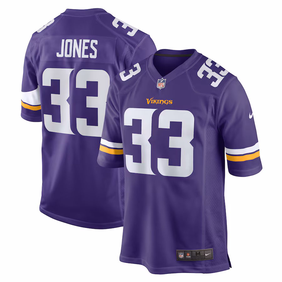 Men's Minnesota Vikings Aaron Jones Nike Purple Game Jersey