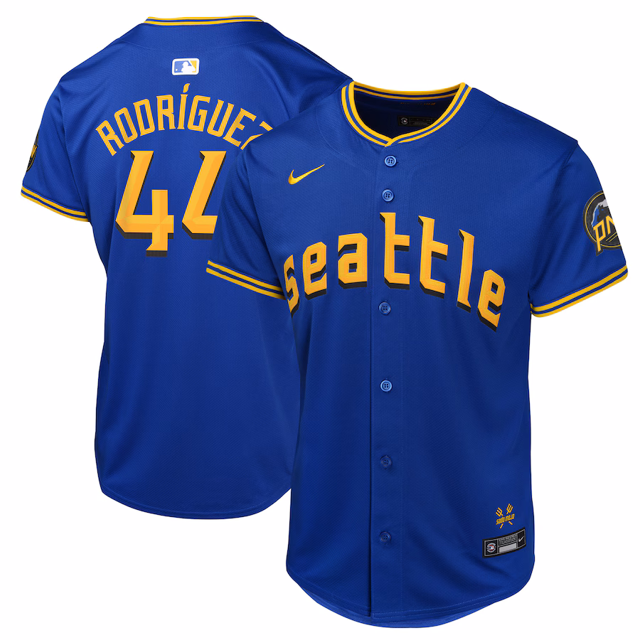 Youth Seattle Mariners Julio Rodríguez Nike Navy City Connect Limited Player Jersey