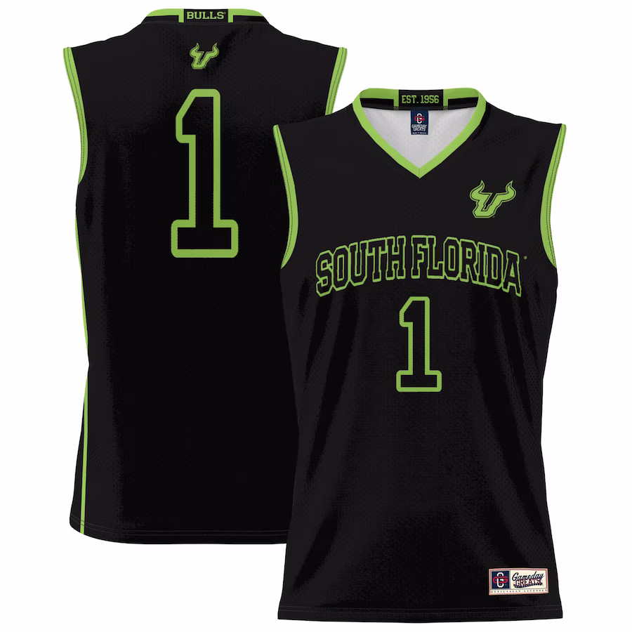 #1 South Florida Bulls GameDay Greats Youth Lightweight Basketball Jersey - Black