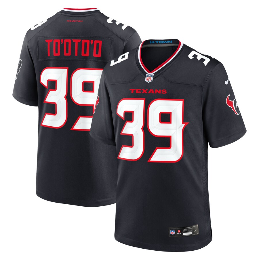 Men's Houston Texans Henry To'oto'o Nike Navy Team Game Jersey