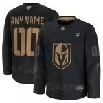 Men's Vegas Golden Knights Fanatics Black 2024 Military Appreciation Personalized Long Sleeve Practice Jersey