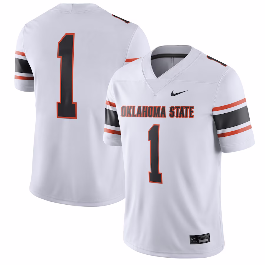 #1 Oklahoma State Cowboys Nike Game Jersey - White