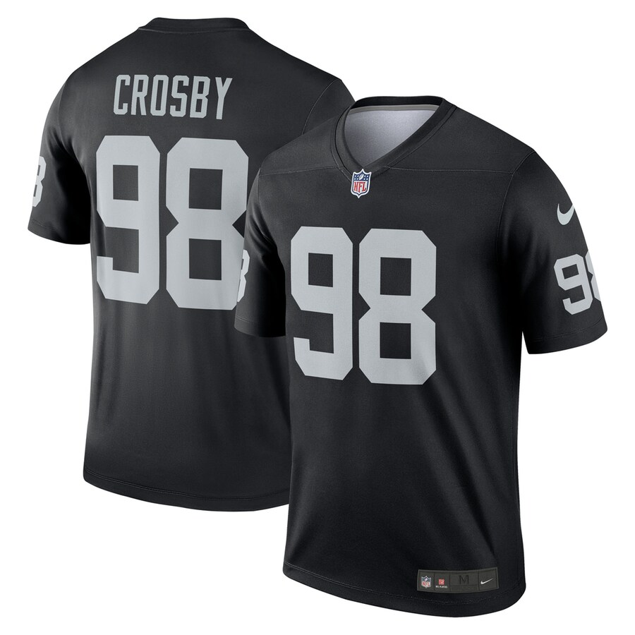 Men's Las Vegas Raiders Maxx Crosby Nike Black Team Legend Jersey